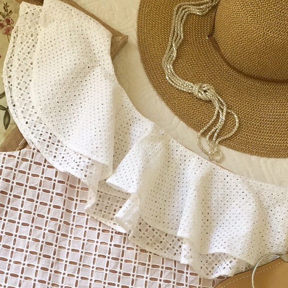 NWT J. Crew One Shoulder Eyelet Top - Picture 8 of 8